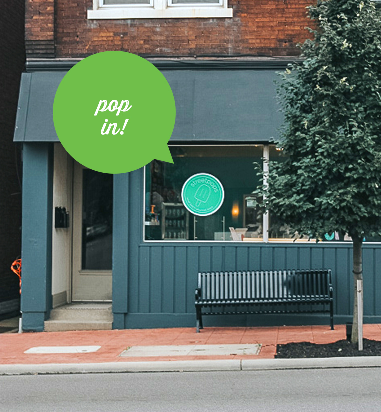 The front of the streetpops st. bernard pop shop in Cincinnati – pop in to see us
